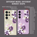 Purple Peony Painted Shockproof Phone Case for Samsung