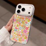 3D Gilded Floral Embossed Glitter Case for iPhone