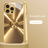 Desert Gold Aurora Iridescent Glass Phone Case For IPhone