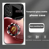 Dragon Head Gradient Glass Anti-Drop Phone Case For Samsung