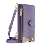 Fashion Wallet Leather Case with Lanyard for iPhone