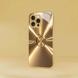 Desert Gold Aurora Iridescent Glass Phone Case For IPhone