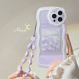 New Purple Flower Fashion Chain Case for iPhone