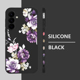 Purple Peony Painted Shockproof Phone Case for Samsung