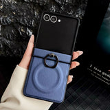 Simple Ring Buckle Full-Coverage Hinge Magnetic Case for Samsung