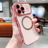 Large Wave Magnetic Side-Heart Phone Case for iPhone