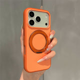Soft-Touch Magnetic Stand Shockproof Case for iPhone