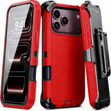 Frosted Magnetic Shockproof with Belt Clip Case for iPhone