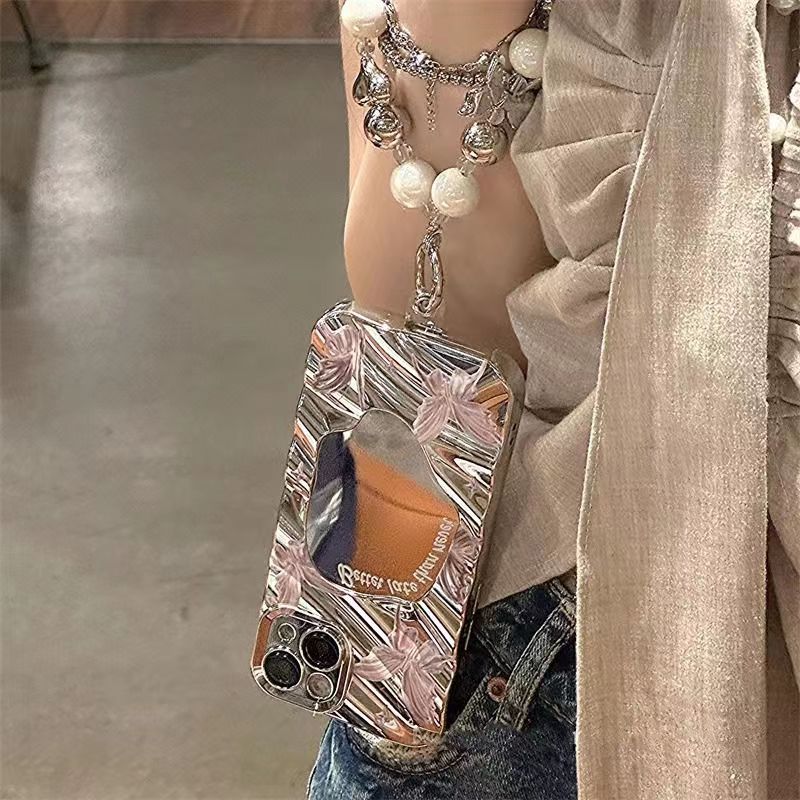 Butterfly Makeup Mirror Phone Case for iPhone