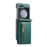 2 in 1 Leather Magnetic Flip Wallet Case for Samsung Z Flip