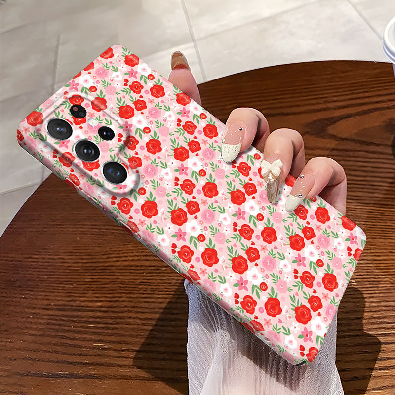 Romantic Rose Flower Phone Case Suitable for Samsung