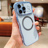 Large Wave Magnetic Side-Heart Phone Case for iPhone