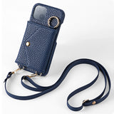 Crossbody Leather Wallet Phone Case for iPhone