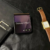 Vintage Waxed Leather Magnetic Shockproof Case for Samsung Z Flip