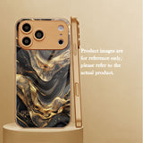 Luxury Black Gold Quicksand Electroplated Case for iPhone