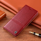 Business Genuine Leather Flip Card Slot Case for iPhone