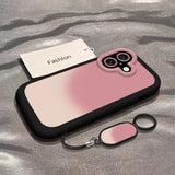 Gradient Pink Full-Coverage Shockproof Soft Case for iPhone