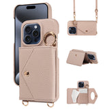 Crossbody Leather Wallet Phone Case for iPhone