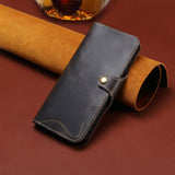 Vintage Wax Genuine Leather Wallet Case for Samsung