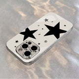 Y2K Black Star Electroplated Case for iPhone