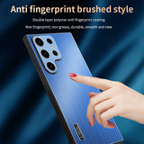 Brushed Metal Textured Shockproof Phone Case for Samsung