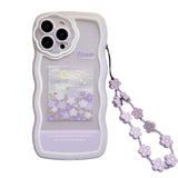 New Purple Flower Fashion Chain Case for iPhone