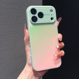 Gradient Color-Block Lens Protection Case for iPhone