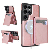 2-in-1 Magnetic Card Holder Shockproof PU Case for Samsung