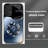 Dragon Head Gradient Glass Anti-Drop Phone Case For Samsung