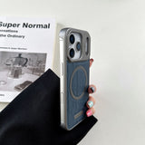 Wood Grain Borderless Heat Dissipation Magnetic Case for iPhone