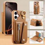 Stylish Hook Design Card Wallet Case for iPhone