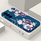 Purple Peony Painted Shockproof Phone Case for Samsung