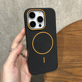Diagonal Stripes Fine Circle Magnetic Hit color Case For iPhone