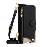 Fashion Wallet Leather Case with Lanyard for iPhone