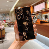Heart Bracelet Plating Soft Phone Case for Samsung