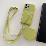 Fashion Card & Coin Pocket Crossbody Leather Case for iPhone