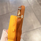 Fish Mini Pouch Brown Crossbody Case for iPhone