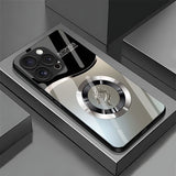 Long Pattern Liquid Glass Full-Coverage Shockproof Phone Case for IPhone