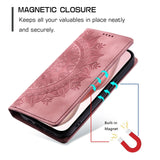 Leather Sunflower Magnetic Wallet Case for iPhone