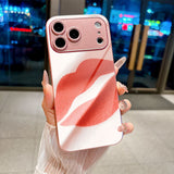 Red Lips Pink Electroplated Case for iPhone