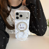 Polka Dot Letter Magnetic Kickstand Case for iPhone