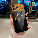 Luxury Black & Gold Lion Electroplated Case for iPhone