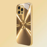 Desert Gold Aurora Iridescent Glass Phone Case For IPhone