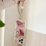 Cute Heart with Lanyard Phone Case for iPhone