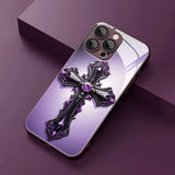 Purple Cross Electroplated Case for iPhone