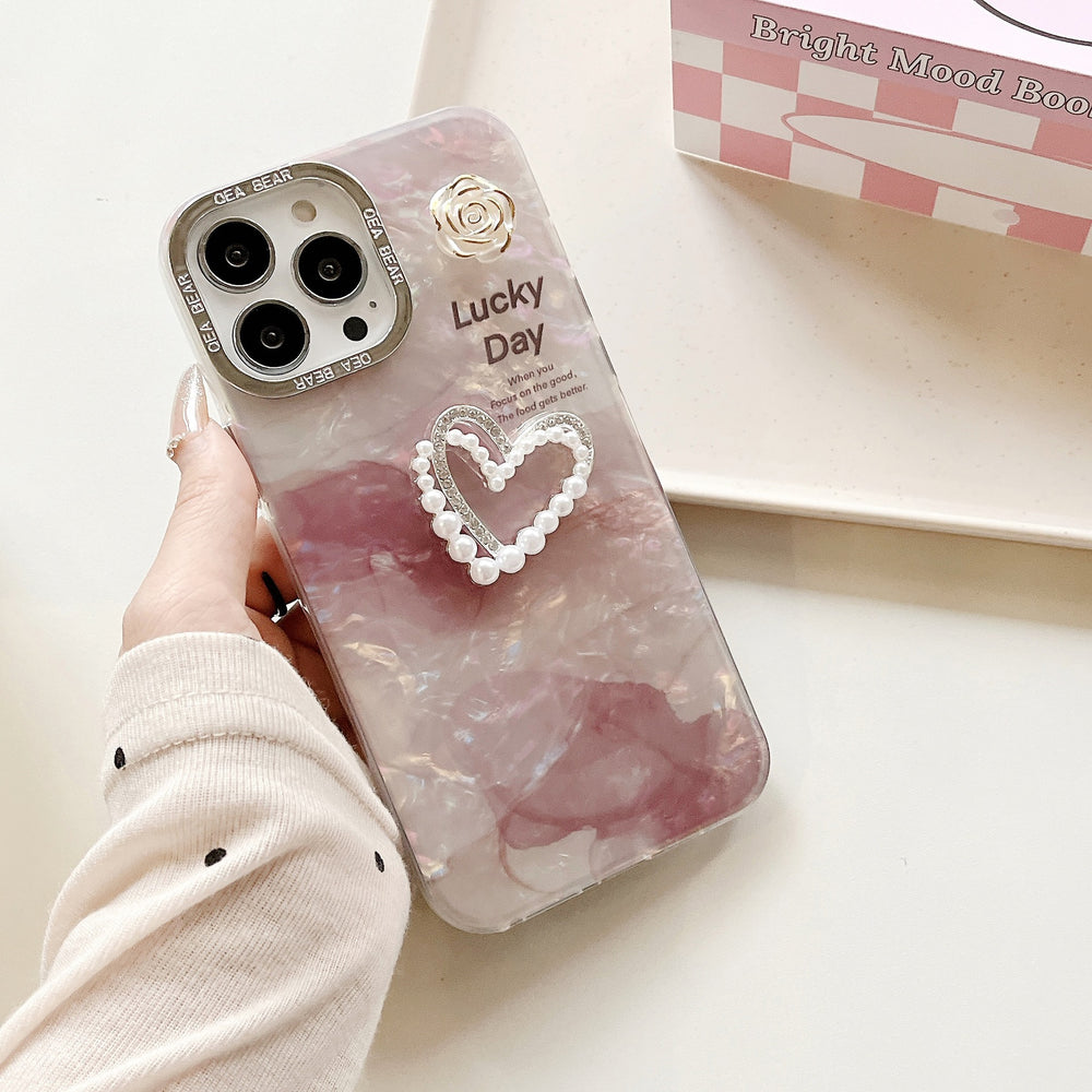 Cute Heart with Lanyard Phone Case for iPhone