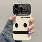 Speechless Face Silicone Shockproof Case for iPhone
