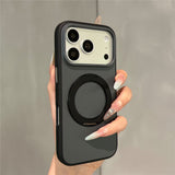 Soft-Touch Magnetic Stand Shockproof Case for iPhone
