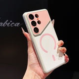 Cloth Texture Matte Dual Color Magnetic Case for Samsung