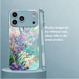Blue Sky Floral Electroplated Case for iPhone